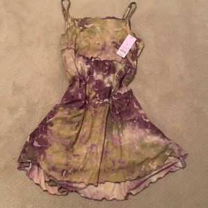 Boho Retro Green and Purple Wild Fable Dress